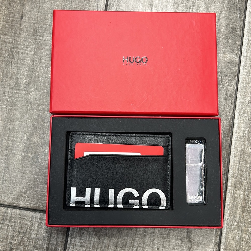 100% Authentic Hugo by Hugo Boss Credit Card Holder with Money Clip - NWT